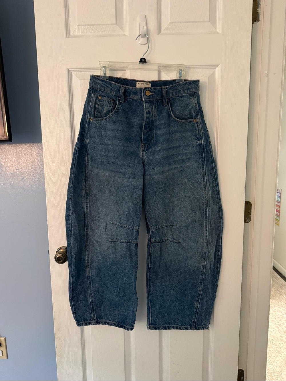 Free People We The Free Good Luck Mid-Rise Barrel Jeans